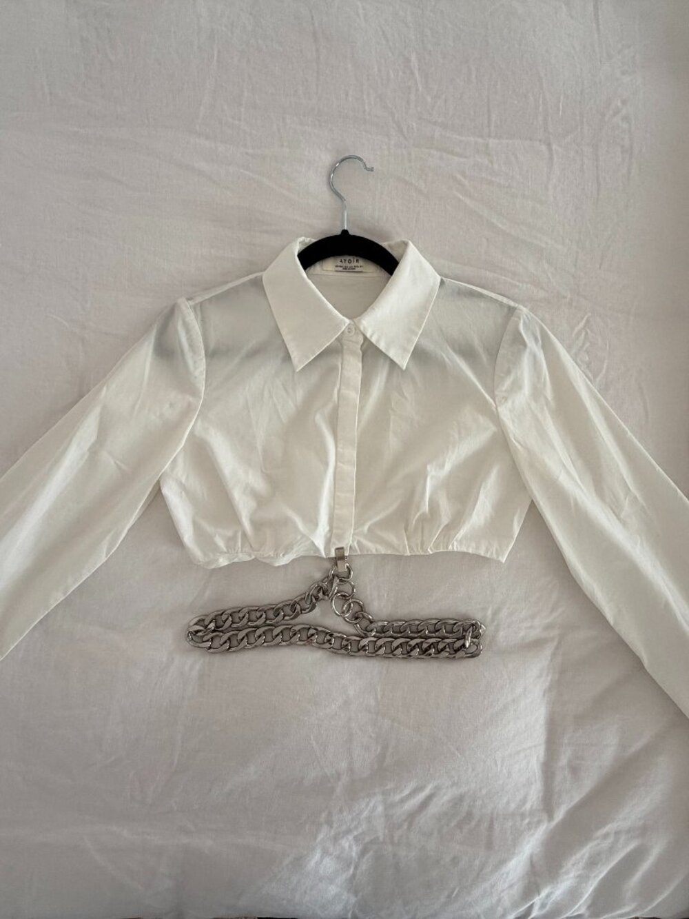 ATOIR cropped button down with chain accessory (size 4)